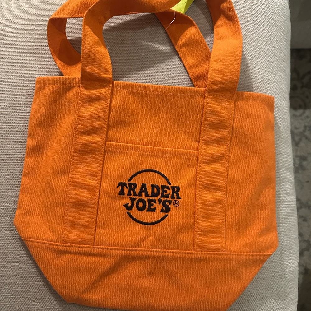 Trader Joe's Orange Mini Tote Bag